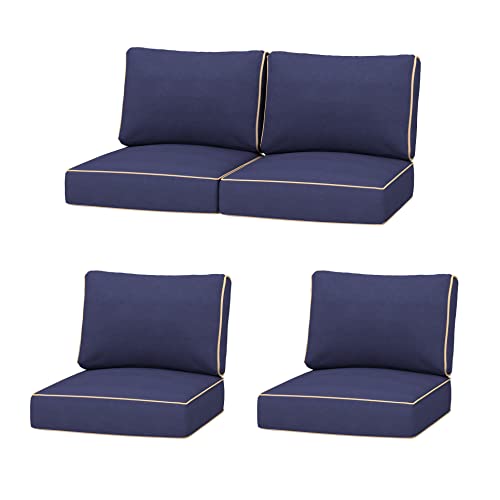 Creative Living 4PC Chat Outdoor Deep Seating Patio 24x24 Replacement Cushions, 24 x 24 inches
