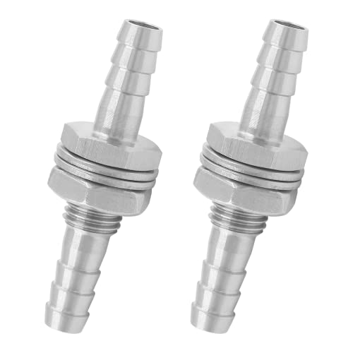 Biaungdo 1/4" Hose Barb, 304 Stainless Steel, 2 Pcs