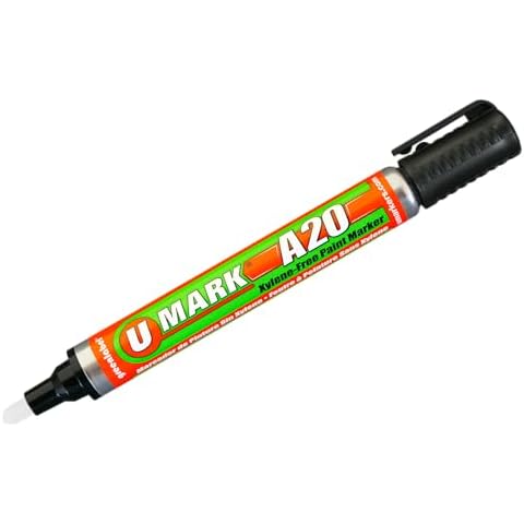 U-Mark A20 Xylene-Free Paint Marker With Reversible Tip Black (Pack of 12) 10701 Cover