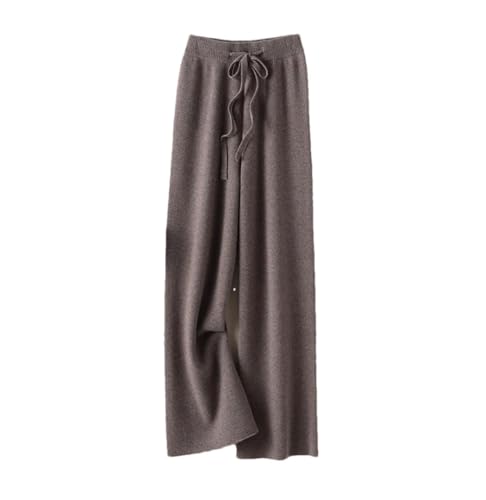 Pantalon de jogging 100% laine femme taille haute jambe large
