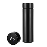 Stainless Steel Smart Water Bottle with LCD Touch Screen – Thermos with Digital Temperature Display, Keeps Drinks Hot or Cold, Tea and Coffee Infuser Bottle, Ideal for Home and Office