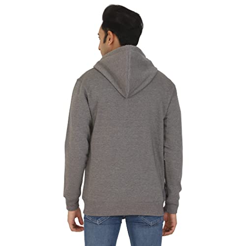 Image of D-GREEN Sweatshirt for Men Stylish Hoodie with Zipper and Full Sleeves Winter Wear