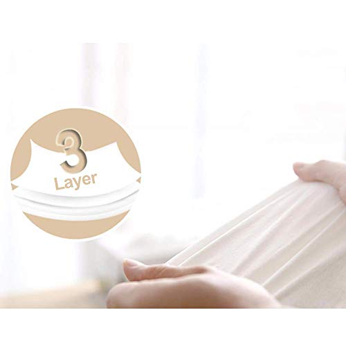 Hometti 12 Rolls Toilet Paper 3 Layers Soft and Comfortable Toilet Tissue Cotton Roll Paper Skin-Friendly Household Towel Tissue for Home Kitchen Cafe Shop Restaurant - Thumbnail 3