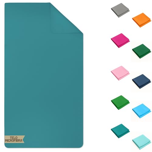 SONIT - Telo Mare Microfibra - Telo Mare e Palestra Ultra Leggero Asciugatura Rapida - Asciugamano Microfibra per Spiaggia, Sport e Viaggi 90x160 cm - Verde Acqua