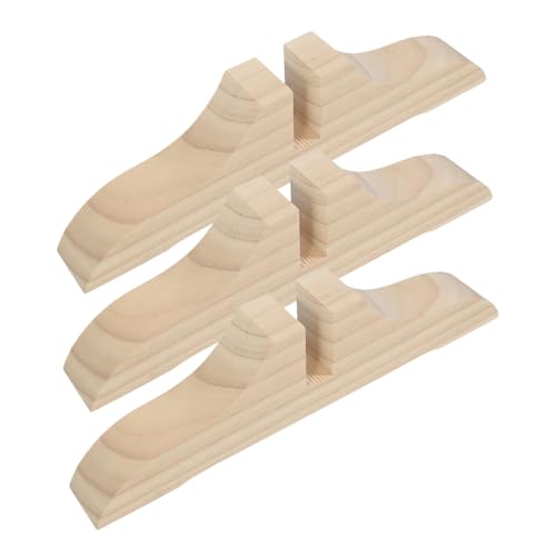 POPETPOP 3個 木製パーテーションベース 軽量コンパクト仕切りスタンド スクリーン固定用間仕切り脚 ディバイダーアクセサリー 室内仕切り用