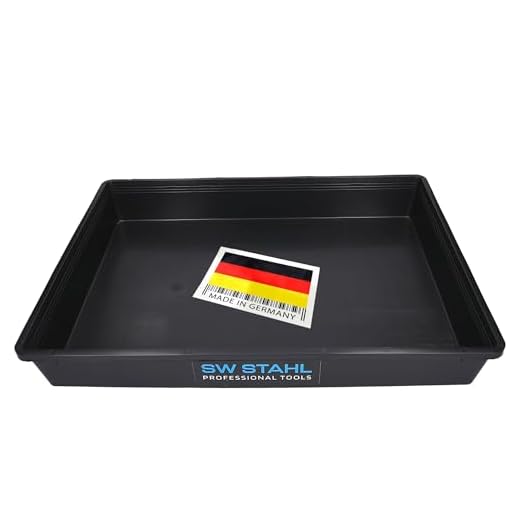 SW-Stahl 07376L Universal Auffangwanne rechteckig / Ölauffangwanne / Kotwanne / Katzenklo / Gewächshauswanne / 16L Fassungsvermögen / Plastik bzw. Kunststoff