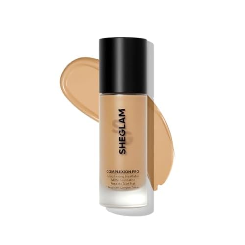 SHEGLAM Full Coverage Foundation Makeup Long Lasting Waterproof Matte Dewy Liquid Foundation - Caramel