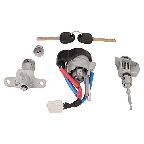 Getfarway Car Full Lock Cylinder Set 81970-C1A00 81970C1A00 Compatible With Hyundai Sonata 2015-2019 1 X Ignition Switch/1 X Trunk Lock/1 X Front Left Door Lock/ 1 X Glove Box Lock/ 2 X Universal Keys #TOP1