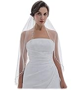 SAMKY 1T 1 Tier Wavy Pearl Crystal Beaded Bridal Wedding