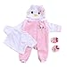 MineeQu Nice Styles Bambole Appena Nate Vestono Reborn Baby Doll Accessori Tutti i Vestiti e Le Scarpe in Cotone Si Adattano a 50-55 cm