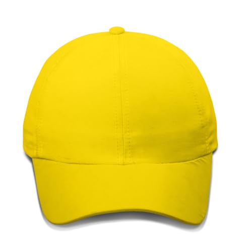Boné Liso Básico Resina Microfibra Aba Curva Snapback Regulável (BR, Alfa, Único, Amarelo)