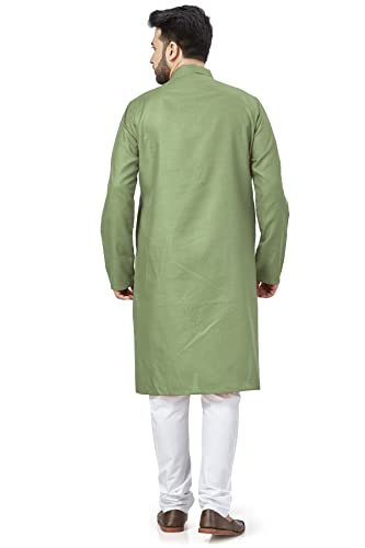 Image of BE ACTIVE Linen Blend Solid Pattern Trendy Comfortable Stylish Full Sleeve Kurta Men's Ethnic Wear