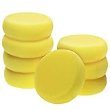 8 Pcs 3 inch Paint Sponge,Round Painting Sponges Artist Sponges Watercolor Sponges for Art, Craft, Pottery Clay, Face Painting(Yellow)