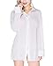 ETAOLINE Women's Sexy Sheer Sleepshirt Pajamas Long Sleeve Mesh Blouse Lingerie