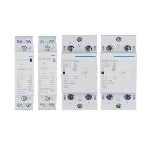 Contacteur modulaire AC NCH8-20 pour rail DIN domestique 220V 2NO 2NC
