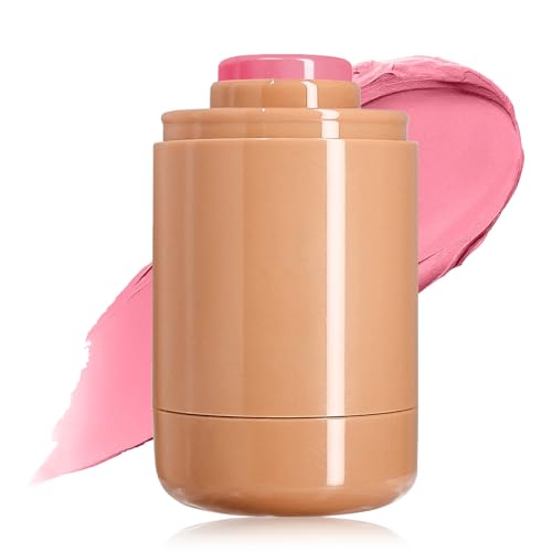 Pocket Blush Stick - Matt Glatt Intensive Farbe Creme Rouge Stick Für Wangen Und Lippen - Natürliches Und Leuchtendes Finish Long-Wearing Cream Blush Für Frauen Mädchen (01 Piggy 1 Pcs)