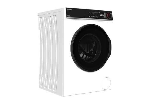 SHARP ES-PRO914WA-DE Waschmaschine Frontlader, 9kg, 1400U/min, Smarte Bedienung durch Veezy App, Dampffunktion, Inverter, 15 Programme, AquaStop, Weiß – Bild 2