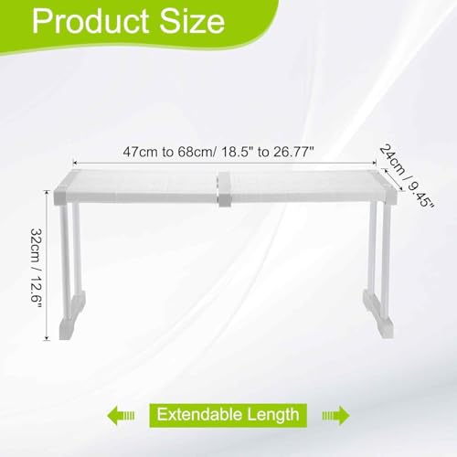 Image of Clefairy Expandable Closet Shelf Divider Heavy Duty Cupboard Storage Organiser Rack Wardrobe Tension Shelf Separator for Kitchen Bathroom Bedroom