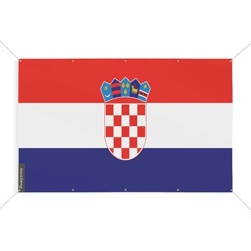 Drapeau Croatie 120x180 pavillon 10 oeillets taille S