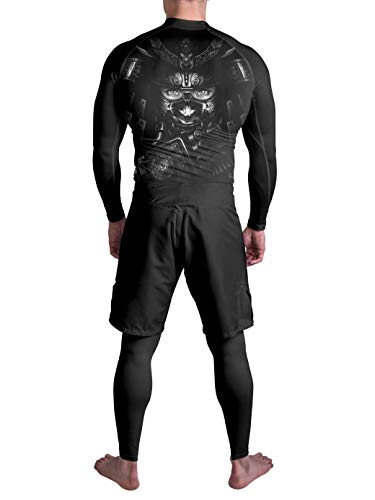 Rash Guard Jiu Jitsu Manga Longa Samurai Armor Atlética Tamanho:M;Cor:Preto