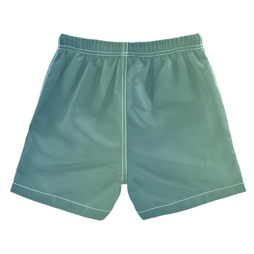 Zathe Dark Green Gradient Boys Swim Suit Swimming Party Boys Toddler Board Shorts Kids Swimwears Beach XS 6Y