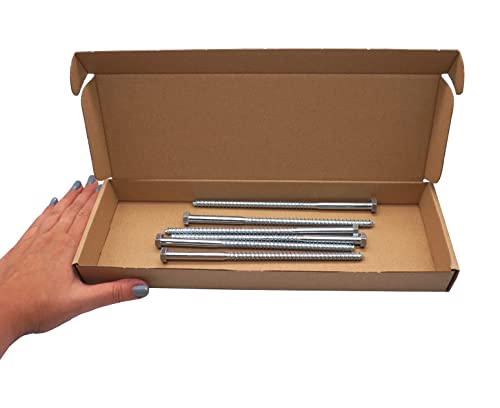SKIR'CO (6 pcs) DIN 571 Zinc Plated Steel Hexagon Head Wood Screws M8 x 180 mm, Coach Screws, Hex Screw, Lag Bolts - Image 4