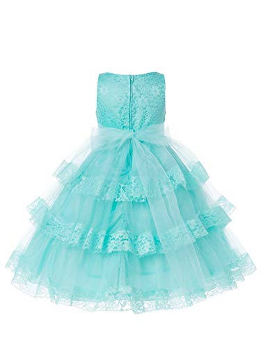 Image of SOFYANA Ball-Gown /Princess Flower Girl Dress Satin Children's First Communion Dress Baby Girls Wedding Party Dress Net Sky Blue