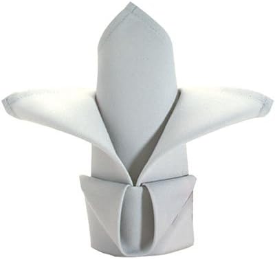 Elegant White Washable Polyester Dinner Napkins 48pk