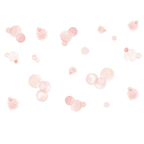 Vinilo decorativo de lunares rosas acuarela para pared miniatura 6