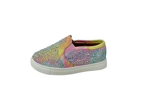 Toddler/Baby Girls Rhinestone Flat Slip On Sneakers2