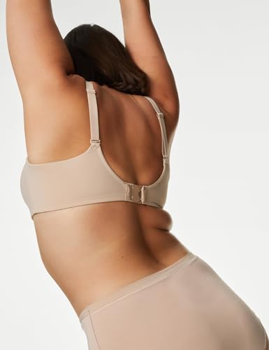 Image of Marks & Spencer Solid Beige Polyester Womens Flexifit Non Wired Full Cup Bra