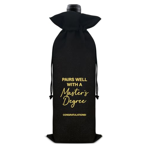 RNYJJ Bolsa de vinho de graduação, bolsa de presente de vinho de mestrado, presente de formatura para ele, seus graduados, graduados