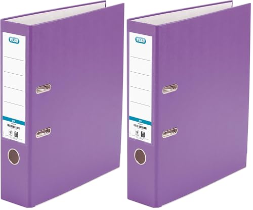 Classeur à levier Elba 80mm violet pour rangement de bureau et archive A4