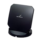 DXアンテナ 室内アンテナ テレビアンテナ 地上デジタル放送用 オールチャンネル(13ch.～52ch.)対応 0～90度までの角度調整可 軽量 小型 ブラック EC-RA10B