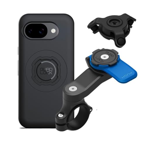 Image of Quad Lock Motorcycle Handlebar Mount Kit with Vibration Dampener and MAG Phone Case for Pixel 10a
