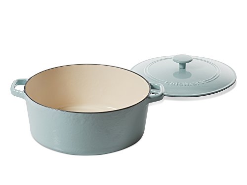 Image of Cuisinart Casserole Cast Iron, Light Blue, 7-Quart