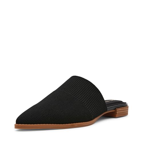 Anne Klein Women's Mule Slipper Vassar, Black Knit, 9