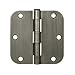 Deltana S35R5BK 3 1/2"x 3 1/2"x 5/8" Residential Thickness Radius Steel Hinge