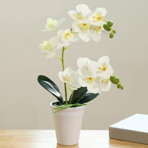 Fausse orchidée décorative blanche pour sublimer le bureau et la maison - 5
