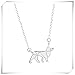 Leonid Meteor Shower Chien mignon Pendentif Animal Origami Collier