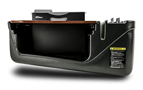 Image of AutoExec AE-FMEF-PI-21M Efficiency FileMaster Car Desk for Your Vehicle Workstation and Mobile Office, Mahogany with 400 watt Power Inverter | Vehicle Workstation, Mobile Office, 400 Watt Power Inverter