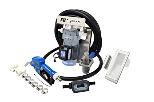 Fill-Rite DF120CAT520B 120V 8 GPM Diesel Exhaust Fluid (DEF) Transfer Pump w/Tote Mount Package, Automatic Nozzle, RPV Dispense Coupler, &amp; Digital Meter