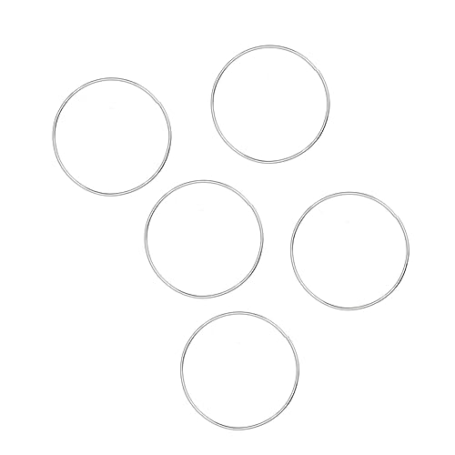 Cabilock 5pcs Metal Dreamcatcher Silver Round for Handicrafts Smooth for Dream Catchers and for Wall Art Decor