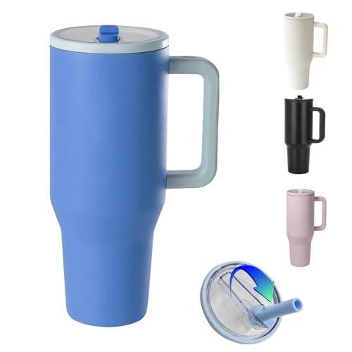ZHUIYIWIN Tumbler with Folding Straw and Handle