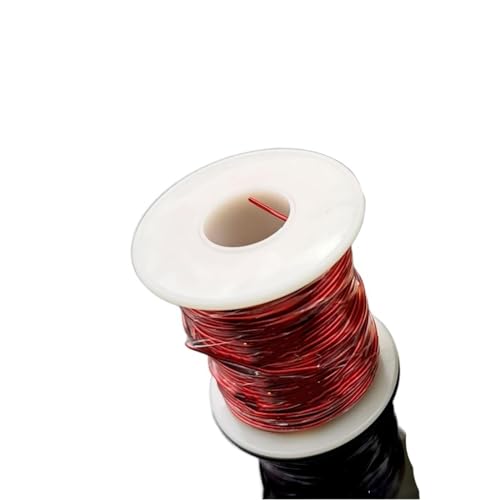Outdoor Extension 0.2mm QA Enameled Copper Wire Magnetic Coil Winding Wire 300g Red Magnetic Wire for Making Electric Machine DIY Solar sheathed(1.0mm,Red)