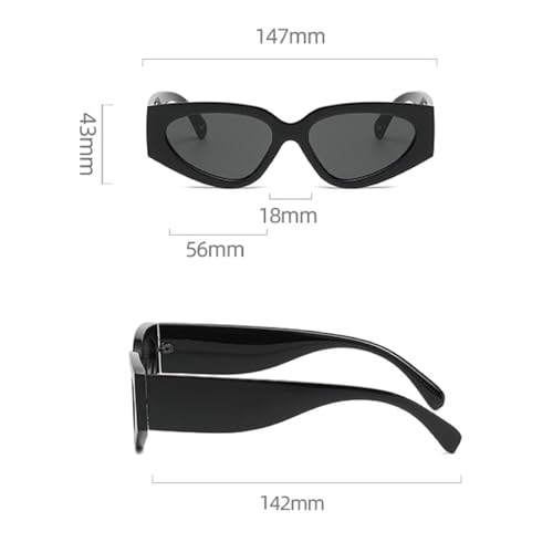Melrose Y2k Cat Eye Sunglasses Women Luxury Vintage Sun Glasses For Ladies Retro Eyewear Shades UV400 6012
