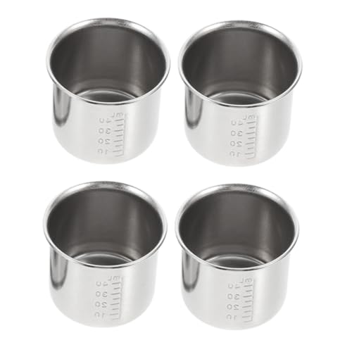 ABOOFAN 4piezas Tazas Medidoras Para Vaso Medidor Báscula Acero Inoxidable Durabilidad y Precisión