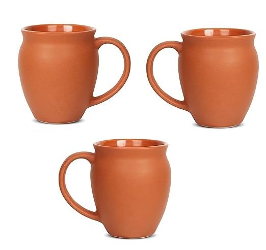 Image of QIMACPLUS Premium Ceremic Coffee Tea Cups Mugs Best Gift for Family Orange Colour (400 ML, Microwave Safe, Dishwasher Safe) (3)