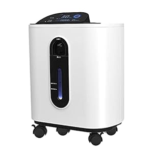 ADZHY Concentratore Generatore di Ossigeno Medico, Concentratore Generatore di Ossigeno Ossigeno Regolabile dal 93% al 96% con Ruota Universale a 360° per Assistenza Domiciliare e Ospedaliera.,LF03AE