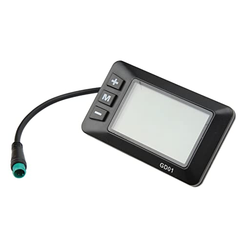 Tbest Electric LCD Display,Electric Display 36V 48V LCD GD01 Display 5 Pin Plug for 22.2mm Handlebar